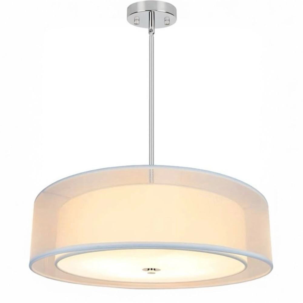 Modern 3-light Drum Pendant Light, Ceiling Light